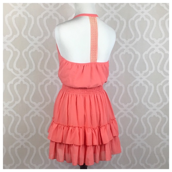 *CLEARANCE* Double Layer Tiered Chiffon Mini-Dress - Picture 5 of 8